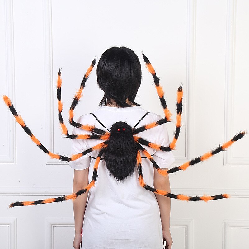 Halloween Spider New Creative Pocket Spider Costume Prom Props Candy Spider Colorful Strap Big Spider