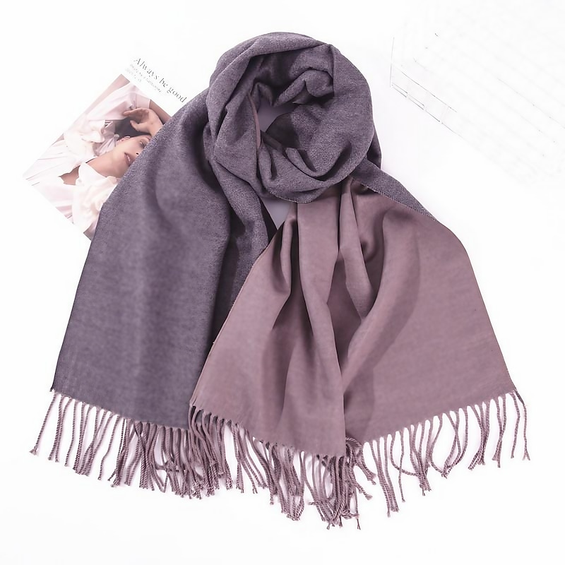 men's double-sided cashmere scarf scarf autumn and winter thickened warm shawl  winter wool scarf for men