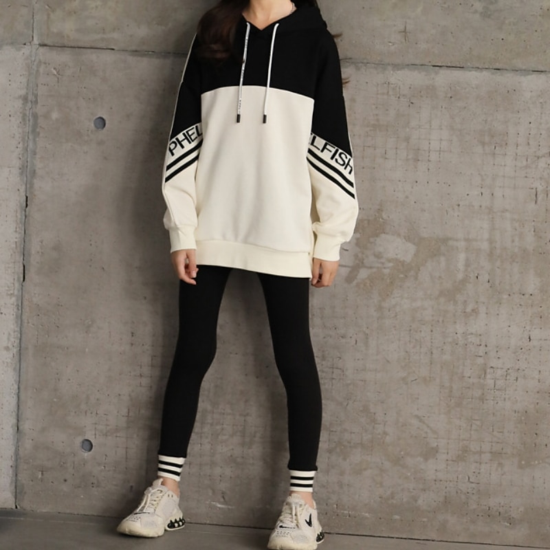 Girls' 3D Stripe Letter Hoodie & Sweatpants Set Clothing Set Long Sleeve Fall Winter Cool Daily Kids 4-12 Years School Sports3