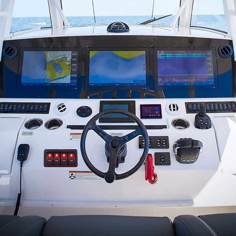 4 Gang Rocker Switch Panel 5Pin On Off Toggle Switch Aluminum Holder 12V 24V Dash Pre-Wired Blue Green Red Backlit Switches for Automotive Cars Marine Boats RVs Truck4