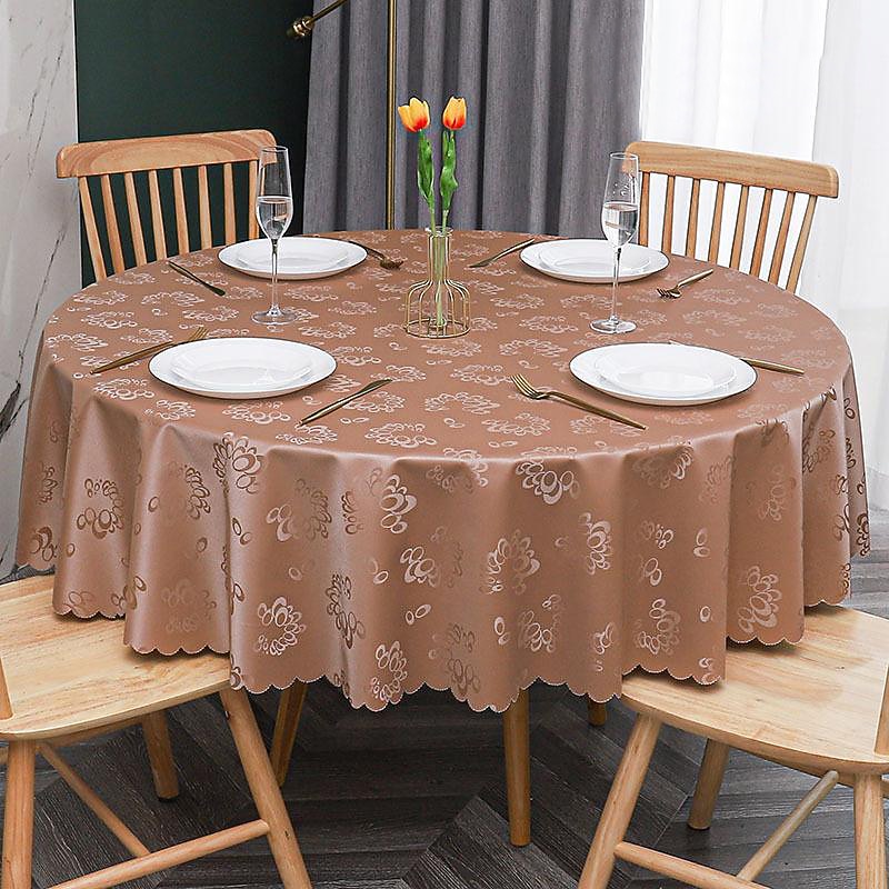 Tablecloth Round Table Cloth Wipe Clean Vinyl Spring Tablecloth Farmhouse Outdoor Picnic Cloth Table Cover For Wedding,Dining,Easter4