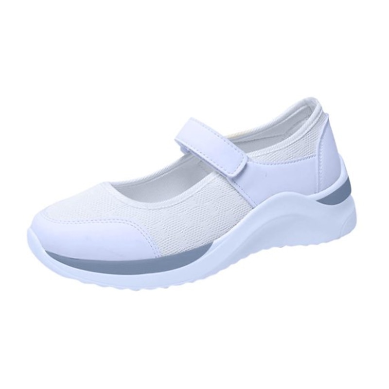 Women's Breathable Mesh Mary Jane Sneakers with Velcro Strap – Lightweight Casual Walking Shoes2
