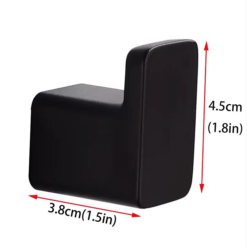 3PCS Robe Hook Wall Mounted Bathroom Towel Hook Black Stainless Steel Vintage Coat Hooks Hanger Single Decorative Bag Key Hat Clothes Rack2