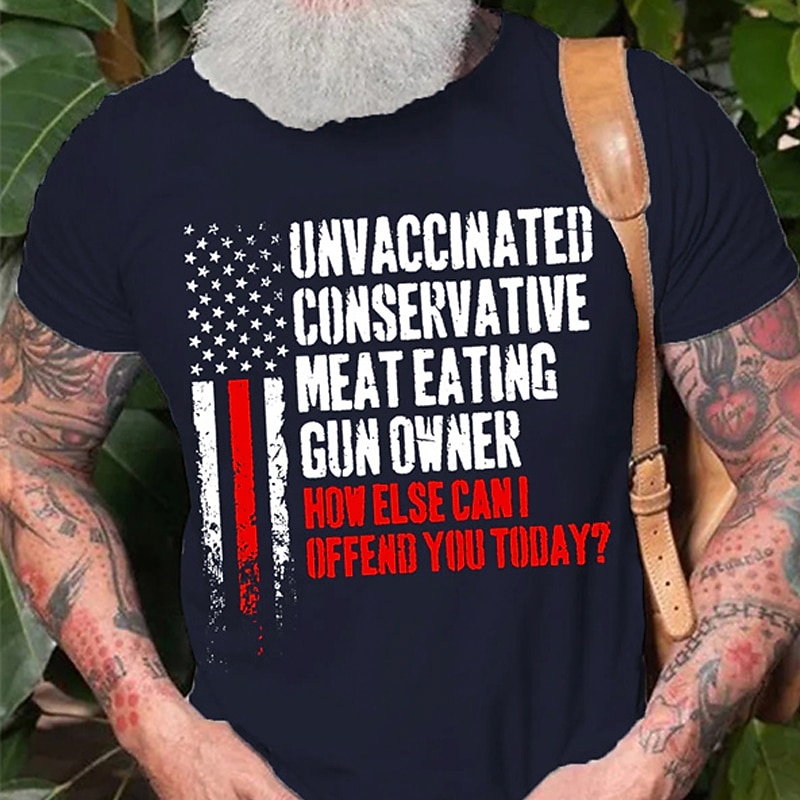 Veterans Day Men's Patriot Patriotic Veteran Graphic Letter T shirt Casual Style 100% Cotton Short Sleeve Graphic Shirt Black Wine Red Comfortable Tee Street Casual Fashion Designer3