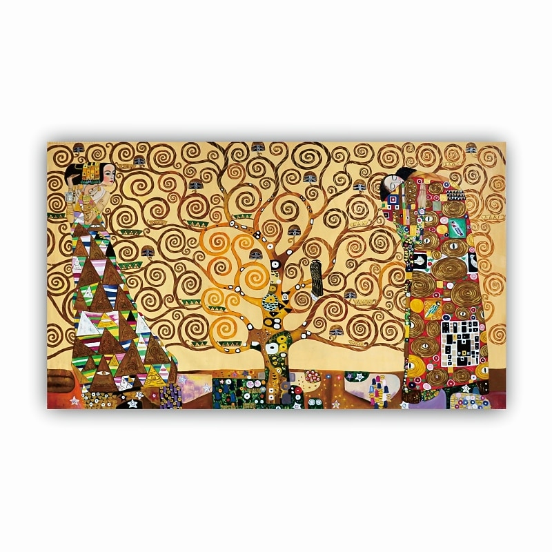 Handmade Hand Painted Klimt Oil Painting Wall Art Famous The Tree of Life Painting Home Decoration Decor Rolled Canvas No Frame Unstretched2