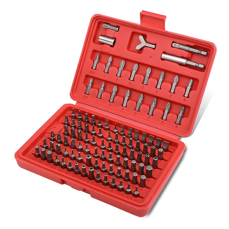 100PC Screwdriver Bit Set Bit Driver Phillips Hexagon Screwdriver Bit Screw Driver Bit Set for Home Appliances Repair Hand Tools