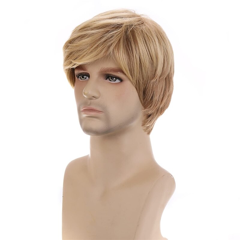 Silent Hill 2  Mens Blonde Wig Short Straight Blonde Wig Male blonde Hair Heat Resistant Synthetic Daily Wear  Wig Come Halloween Wigs2