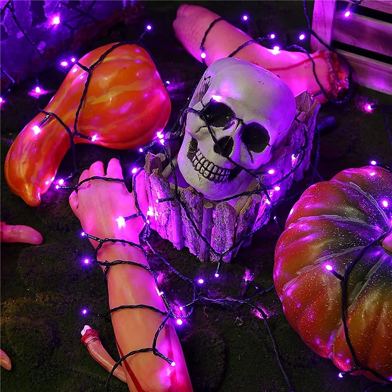 LED Halloween Purple Flexible String Light 20M 40M 400LEDs For  Party Supplies Halloween Home Yard Patio Decoration AC 220V 230V 240V  EU Plug2