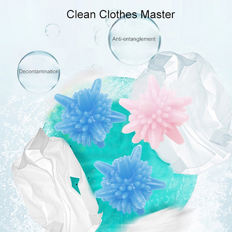 5 Pieces Reusable Anti-Winding Lint Hair Catcher Solid Scrubbing Washing Ball Laundry Balls for Washing Machine4