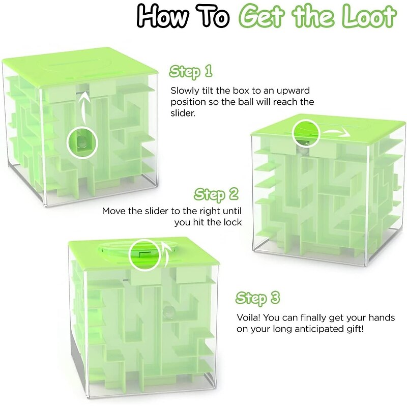 2 Pack Maze Piggy Bank Funny Money Jars Money Maze Puzzle Box Perfect Money Holder Puzzle and Brain Teasers for Teenagers and Adults2