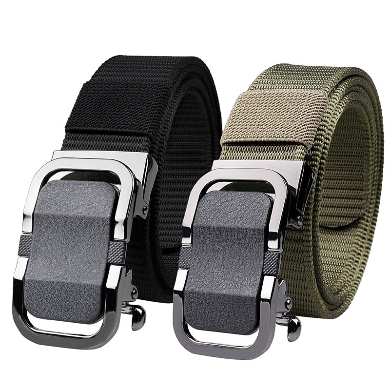 Men's Belt Tactical Belt Black Army Green Nylon Fashion Outdoor Athleisure Pure Color Outdoor Sports Outdoor Hiking2