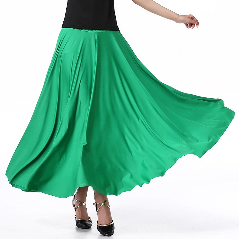 Ballroom Dance Skirts Pure Color Women's Performance Daily Wear Milk Fiber2