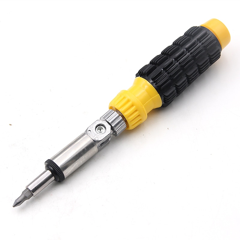 Multi Function Ratchet Screwdriver 0-180 Degree Inside 1/4 Batch Head Hexagon Angles Adjustable Wrench