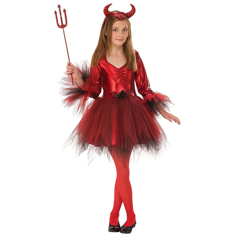 Devil Cosplay Costume Halloween Group Family Costumes Kid's Boys Girls' Cosplay Halloween Halloween Carnival Masquerade Easy Carnival Costume for Walpurgis Night2