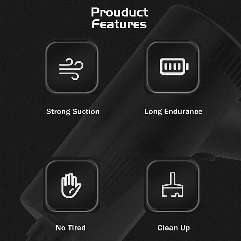 Car Vacuum Cleaner Wireless Handheld Automotive Supplies Portable Small Household Desktop Vacuum Cleaner Super Power4