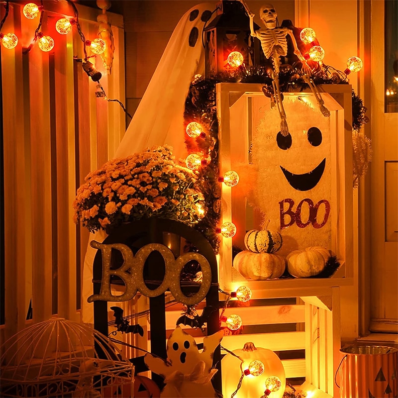 2 Pack Crystal Globe Solar String Lights, 10m 100LEDs & 6m 60LEDs Fairy Lights Waterproof Outdoor Christmas Garden Window Party Decoration3