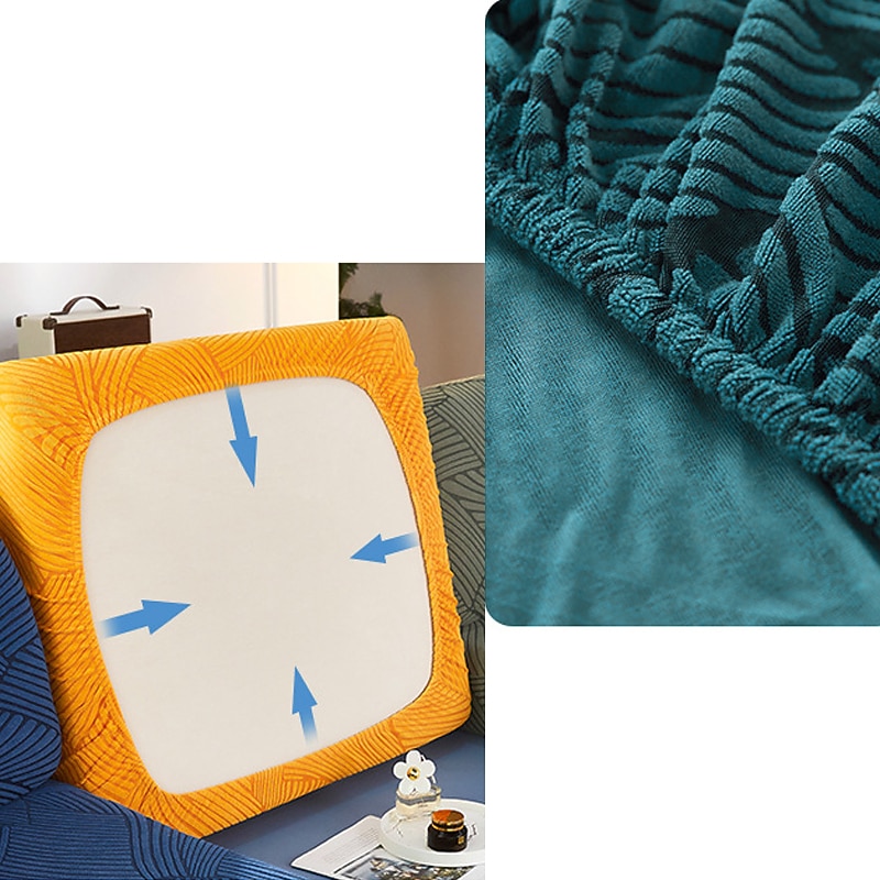 Stretch Sofa Seat Cushion Cover Slipcover Elastic Couch Armchair Loveseat 4 Or 3 Seater Grey Plain Solid Soft Durable Washable3