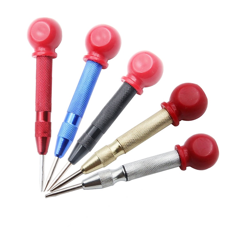 1PC Automatic Center Punch Center Hole Punch Machinists Carpenters Tool Wood Press Dent Marker Woodwork Tool Drill Bit - Main Image