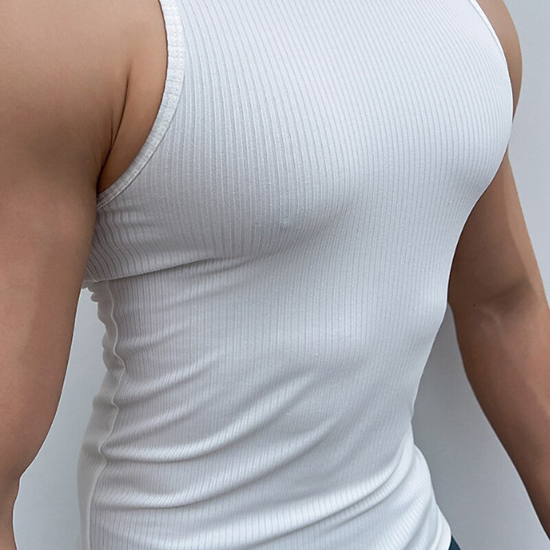 Men's Running Tank Top Workout Tank Singlet Sleeveless Tank Top Athletic Summer Solid Colored Quick Dry Soft Sweat Out Moisture Wicking Gym Workout Active Training Jogging Sportswear Activewear Black4