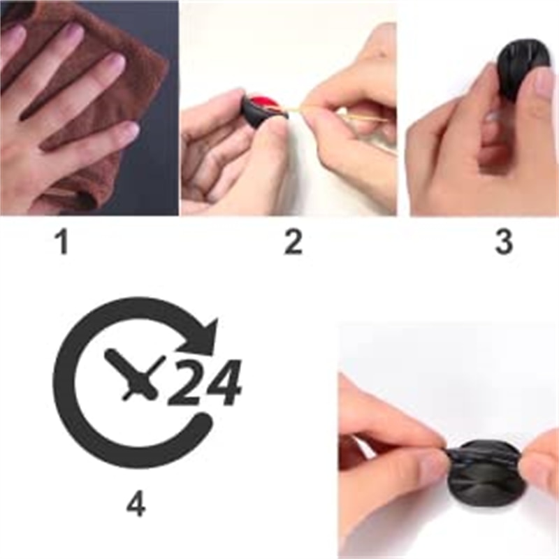 Data Cable Wire Organizer For Samsung Apple Support all tablets  Cable Clips Adhesive Cord Holders Ideal Cable Cords Management for Organizing Cable Wires-Home Office Car Desk Nightstand3