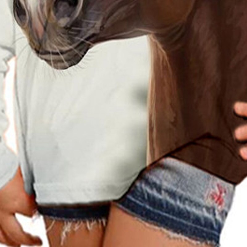 Girls' 3D Animal Horse T shirt Long Sleeve 3D Print Fall Winter Active Fashion Kids 3-12 Years Outdoor Daily Regular Fit4