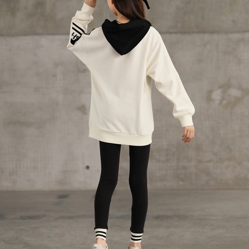 Girls' 3D Stripe Letter Hoodie & Sweatpants Set Clothing Set Long Sleeve Fall Winter Cool Daily Kids 4-12 Years School Sports2