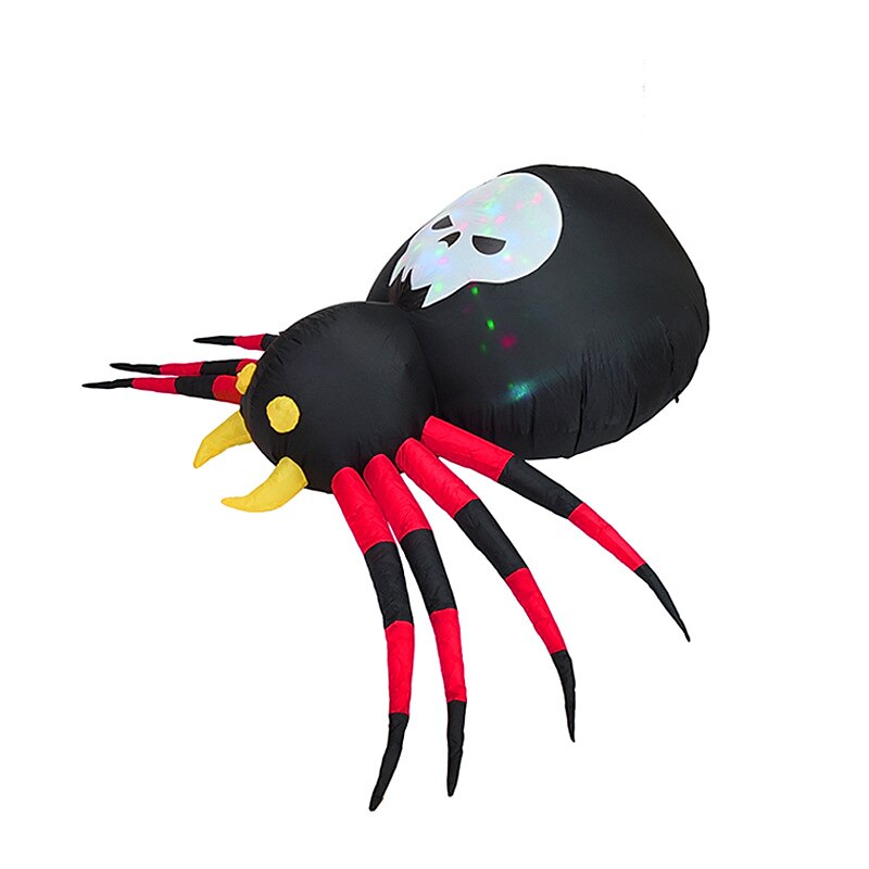 Inflatable Halloween Spider, Giant Black Blow Spider with LED Lights, 5.25 Feet After Inflation for Halloween Yard Decor, Indoor Outdoor Yard Lawn Decoration3