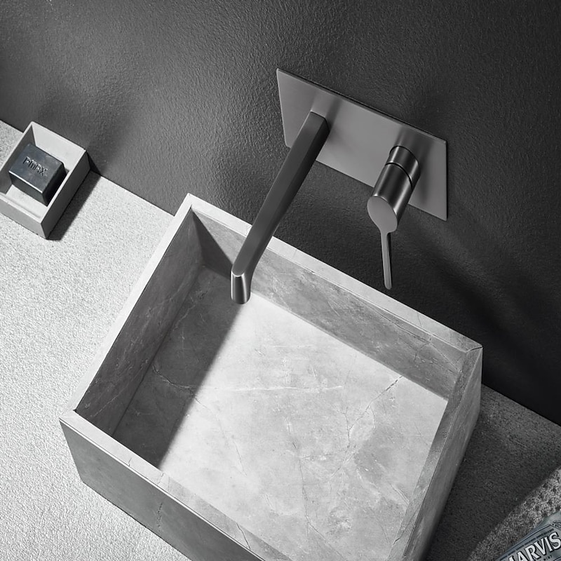 Bathroom Sink Faucet - Wall Mount Chrome / Electroplated / Painted Finishes Mount Inside Wall mountedBath Taps2