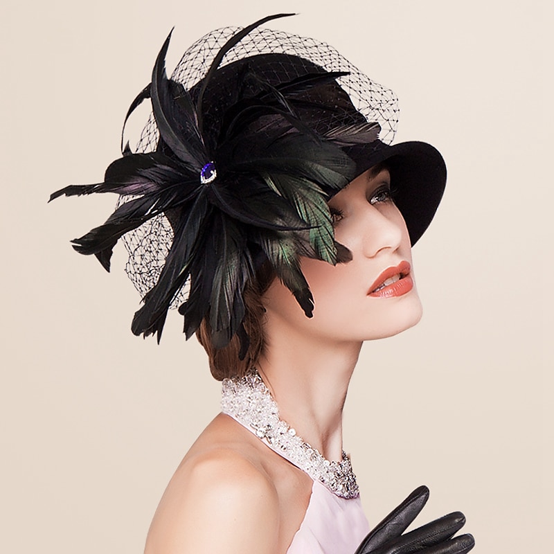 Retro Sweet Cotton Fascinators / Hats with Flower 1PC Casual / Melbourne Cup Headpiece