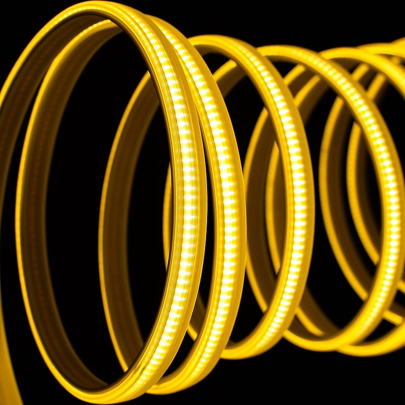 2M-30M COB LED Strip Light Plug in Flexible 220V Waterproof IP67 High Voltage Led Strip Multiple Colors 240LEDs/M Waterproof Led Light Strips for Bedroom Living Room Kitchen Furniture3