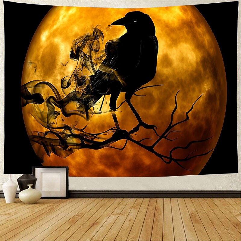Halloween Horror Hanging Tapestry Wall Art Large Tapestry Mural Decor Photograph Backdrop Blanket Curtain Home Bedroom Living Room Halloween Decorations4