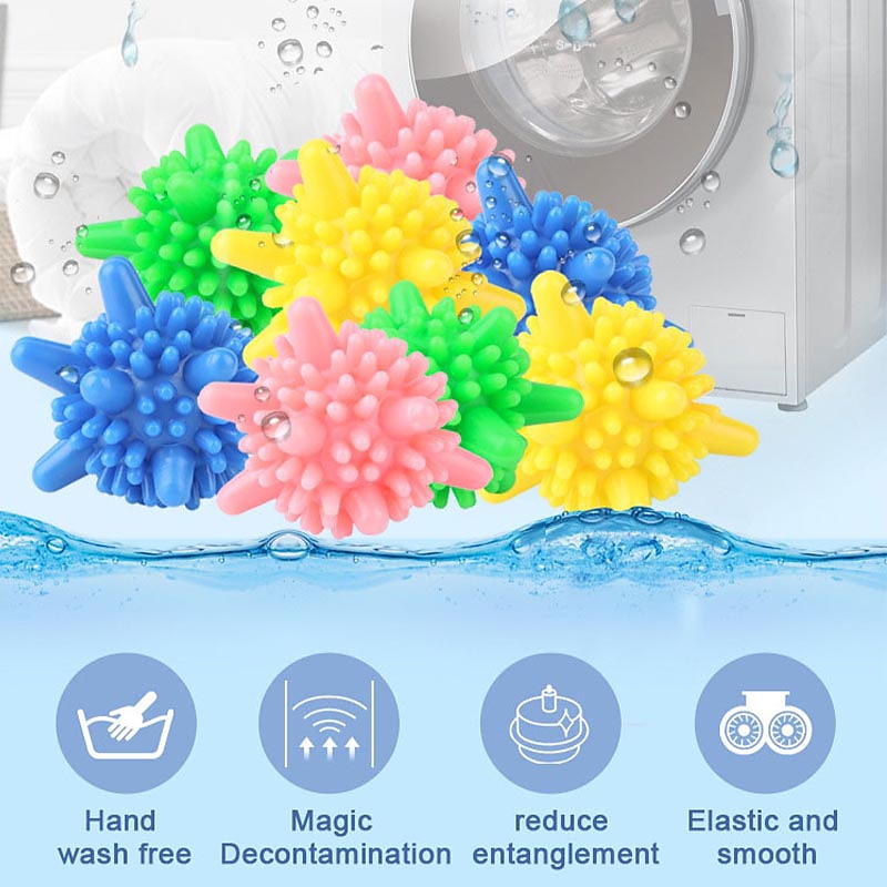 5 Pieces Reusable Anti-Winding Lint Hair Catcher Solid Scrubbing Washing Ball Laundry Balls for Washing Machine2