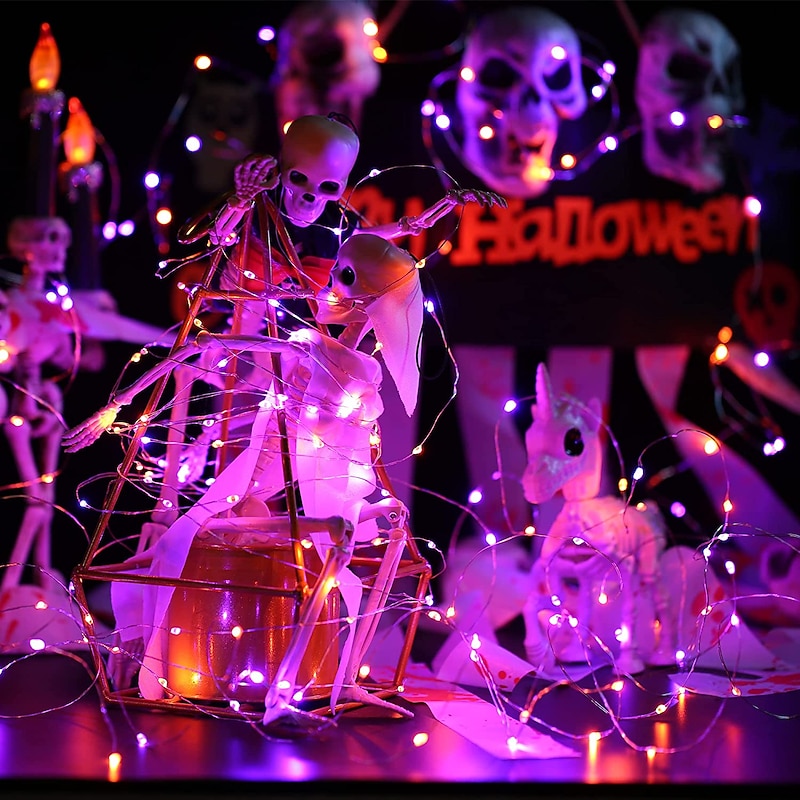 2 Pack Solar String Lights Christmas Outdoor Decoration 10m 33ft 100LEDs Solar Fairy Copper Wire Lights Battery Operated 8 Modes Waterproof Remote Control for Xmas Indoor Garden Party Tree Decor2