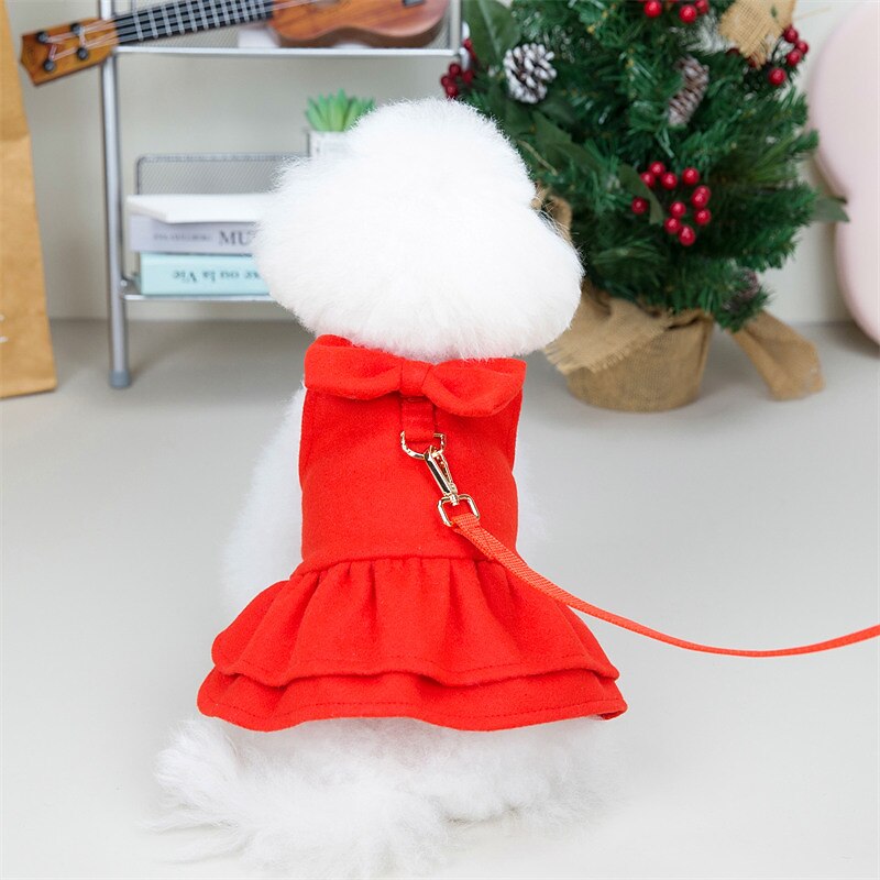 Dog Cat Dress Christmas gifts for pets Princess Cute Sweet Winter Soft Comfortable Christmas New Year Christmas Dailywear Casual Daily Husky Labrador Alaskan Malamute Golden Retriever Dalmatian