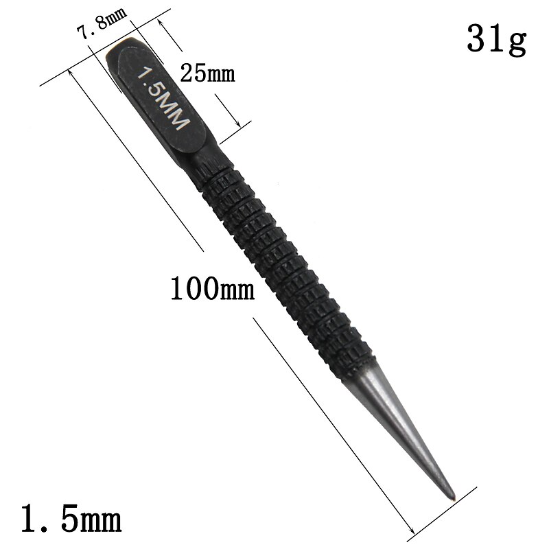 1/3PCS Non-Slip Center Punch Set 1.5/2/3mm Alloy Steel Center Punch General Auto Punch Marking Drilling Tool For Metal Wood4