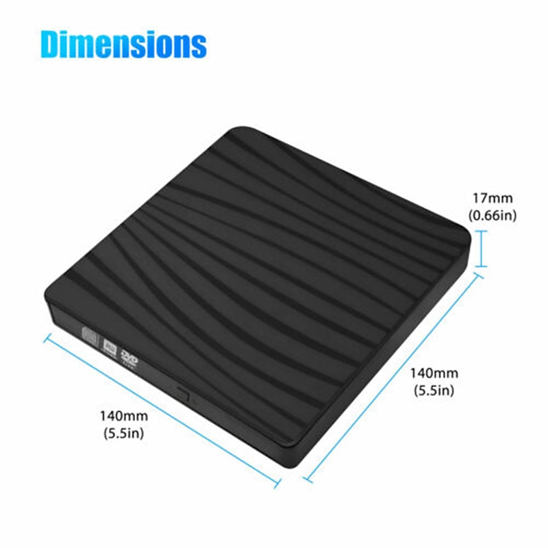 Slim External CD DVD RW Drive USB 3.0 Burner Burner Player Card Reader for Laptop2