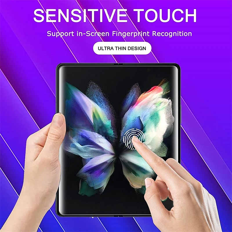 [6 Pack] Screen Protector + Camera Lens Protector Front and Back Screen Protector For Samsung Galaxy Z Fold 7 Z Fold 6 Z Fold 5 Z Fold 4 Z Fold 3 Tempered Glass TPU Hydrogel 9H Hardness3