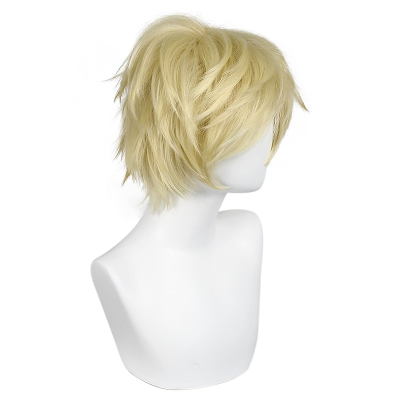 Short Blonde Men's Cosplay Wig for Christmas Event Party Halloween Wigs4