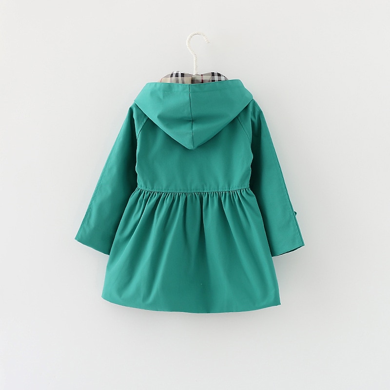 Girls' 3D Plain Trench Coat Fall Winter Active Cute Kids 2-12 Years4
