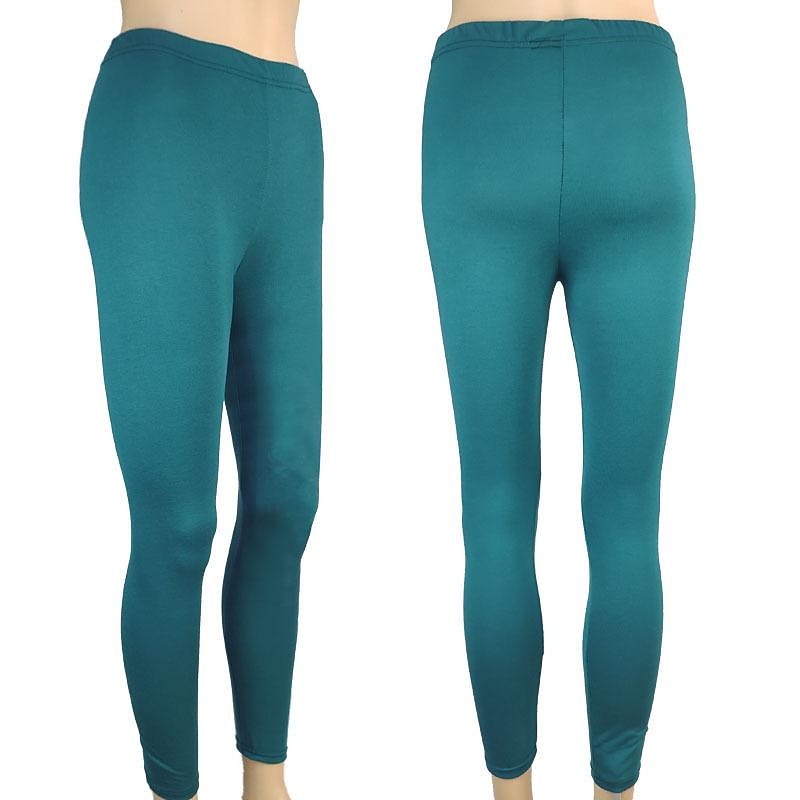 Women's Normal Tights Leggings Cozy Leggings Fashion Tights Full Length Mid Waist Plain Butt Lift Comfort Tummy Control High Elasticity Casual Weekend Lake blue Sapphire Wine Red Ice silk yellow4