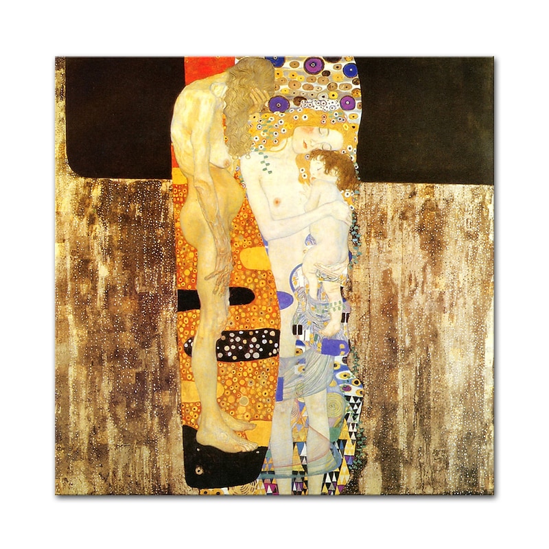 Mintura Handmade Portrait of Adele Bloch-Bauer Oil Painting On Canvas Wall Art Decoration Gustav Klimt Famous Picture For Home Decor Rolled Frameless Unstretched Painting2