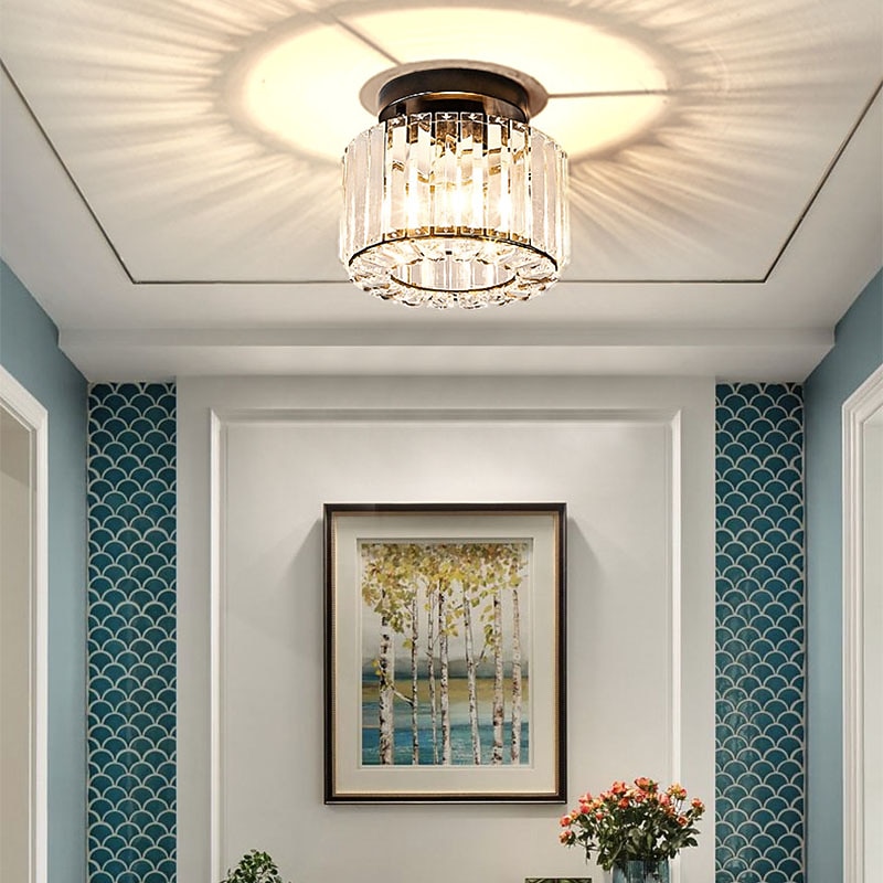 22 cm Ceiling Lights LED Crystal Hallway Light Porch Light Metal Painted Finishes Modern 220-240V3