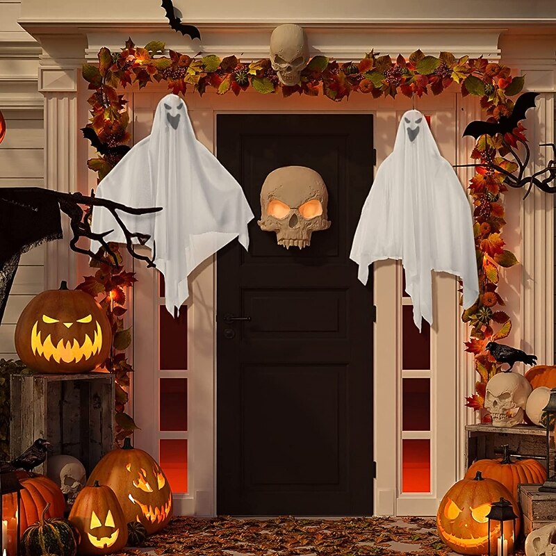 Halloween Party Decoration 25.5 Hanging Ghosts Cute Flying Ghost for Front Yard Patio Lawn Garden Party Dcor and Holiday Decorations3