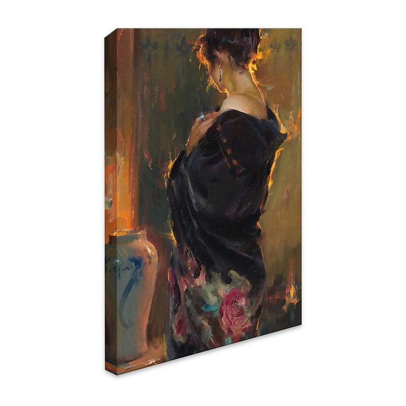 Handmade Oil Painting Canvas Wall Art Decoration Figure Portrait Girl for Home Decor Rolled Frameless Unstretched Painting3