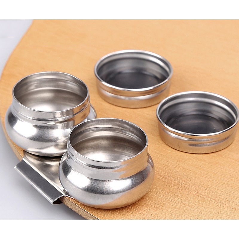 Stainless Steel Pen Wash Pot 3*9cm*2pcs4