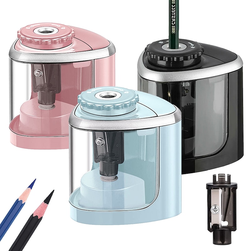 Pencil Sharpener Electric Pencil Sharpeners Blade to Fast Sharpen Suitable for Colored Pencils(6-8mm) School Pencil Sharpener/Classroom/Office/Home, Back to School Gift