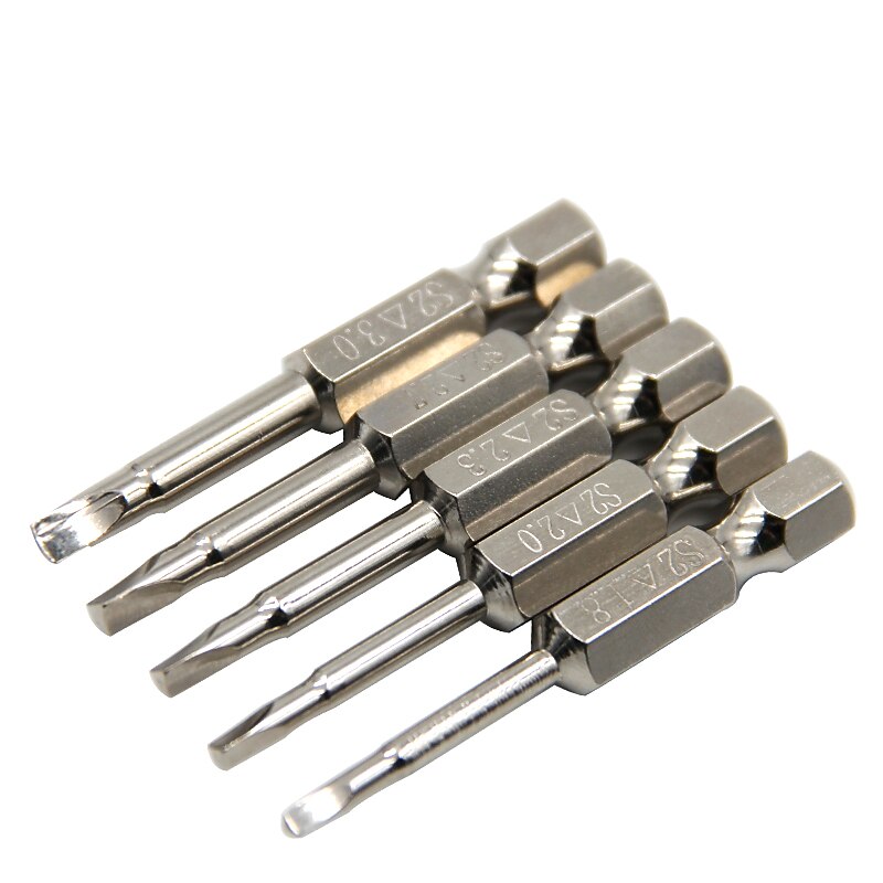 5Pcs/lot S2 Steel Magnetic Triangle Head Screwdriver Bits 50mm 1/4 Hex Shank Nozzle Pneumatic Screwdriver Electric Head4