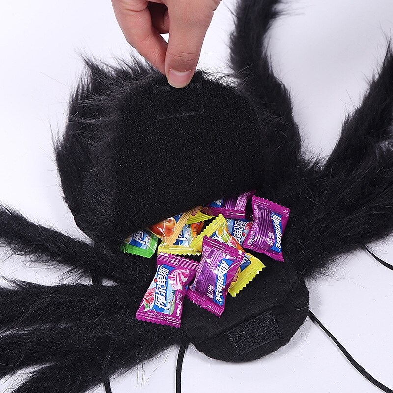 Halloween Spider New Creative Pocket Spider Costume Prom Props Candy Spider Colorful Strap Big Spider3