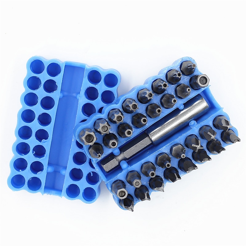 33pcs/lot Screwdriver Bit Set Hand Tool Kit with Hexagonal Slotted Phillips Special Screw Driver Drill Bits