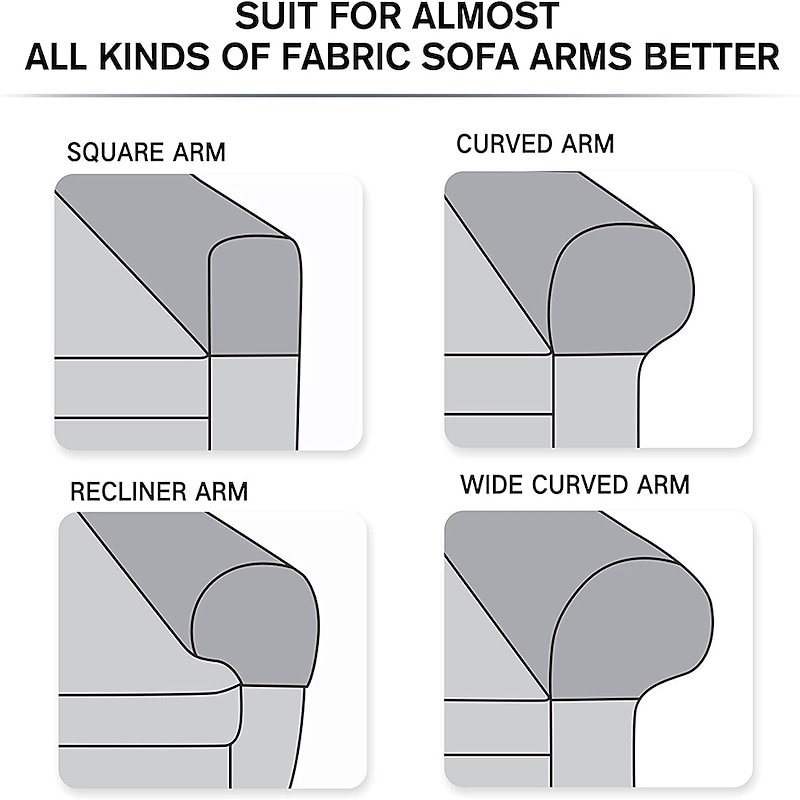 Stretch Armrest Covers Spandex Water Resistant Arm Covers for Chairs Burgundy Red Couch Sofa Armchair Slipcovers for Recliner Sofa Set of 2pcs4